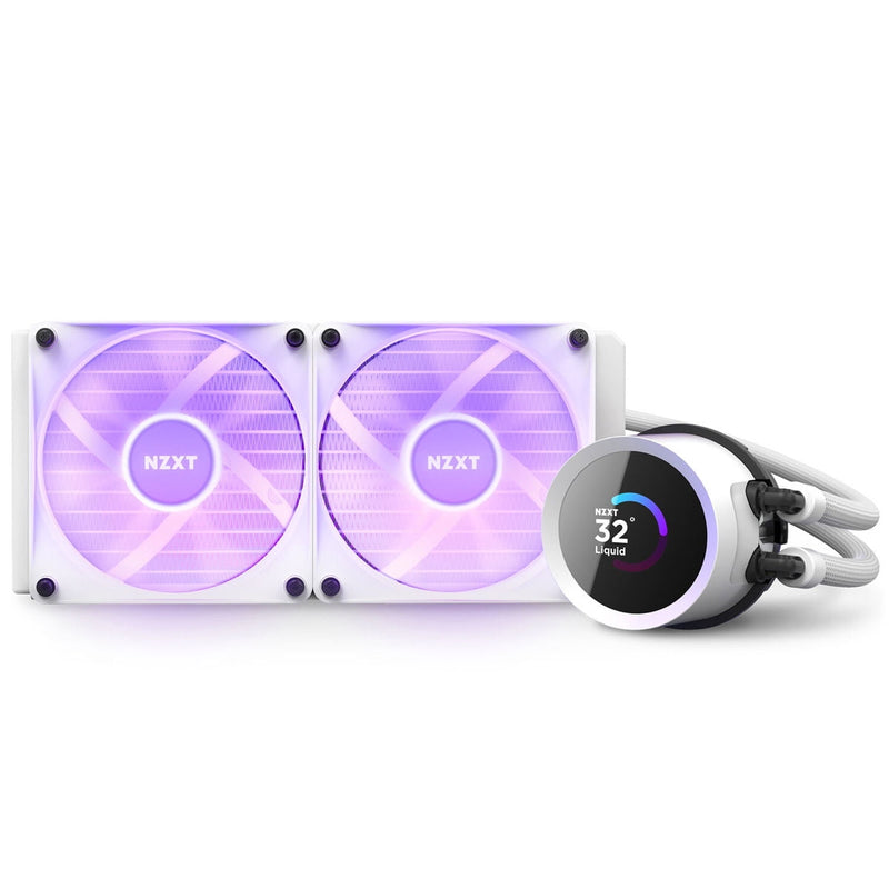 NZXT Kraken RGB 240mm - RL-KR240-W1- AIO RGB CPU Liquid Cooler - LCD D