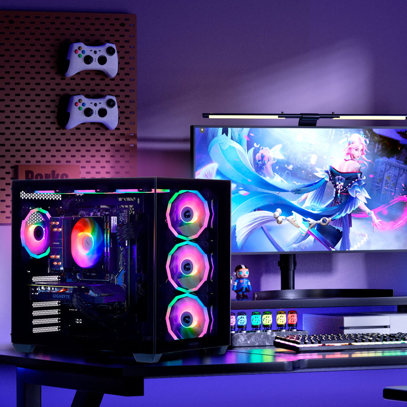 Mloong Gaming PC AMD Ryzen 5 5500 NVIDIA GeForce RTX 5060 16GB RAM 1TB