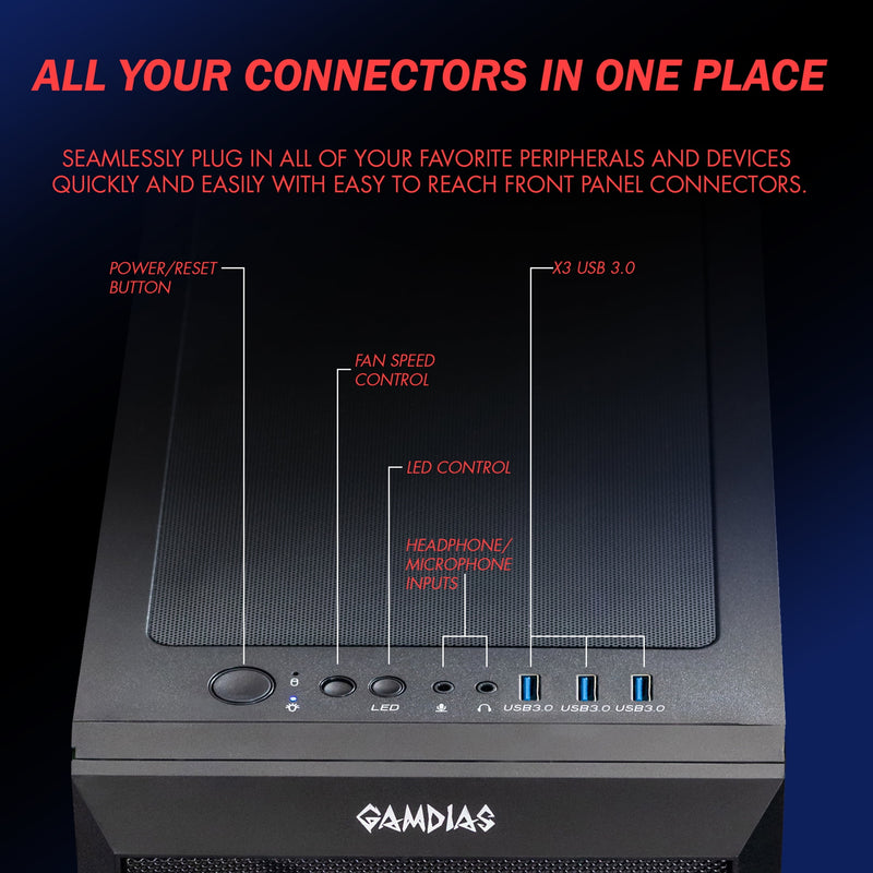 Gigatech Gaming Apollo 5 Gaming PC Desktop Bundle - Ryzen 5 5500, RTX