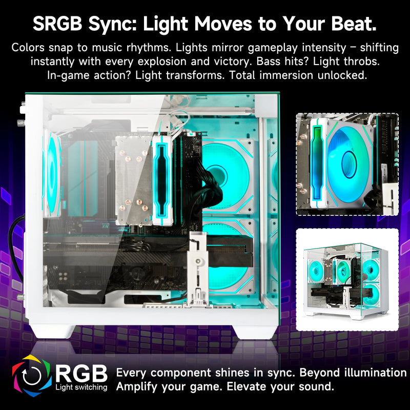 WIWB Desktop PC Computer Gaming PC: AMD Ryzen 5 5600 | RX 6500 XT 4GB