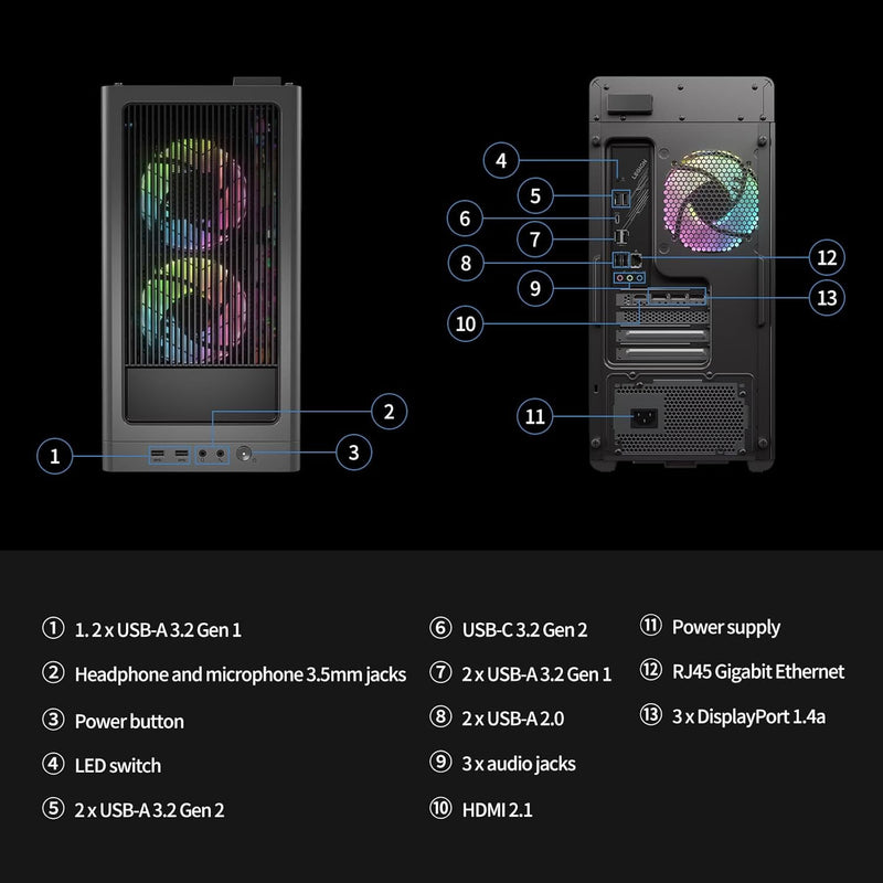 Lenovo Legion T5 Gen 8 Gaming Tower Desktop PC, AMD Ryzen 7700, 32GB D