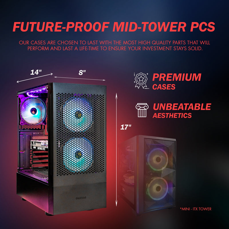 Gigatech Gaming Apollo 5 Gaming PC Desktop Bundle - Ryzen 5 5500, RTX