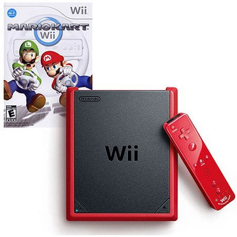 Wii Mini Red/Black With Mario Kart