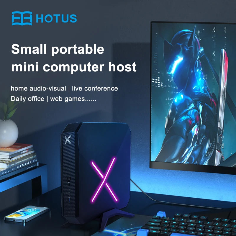 Mini Desktop PC for Gaming Industrial Data Processing VGA Display Output