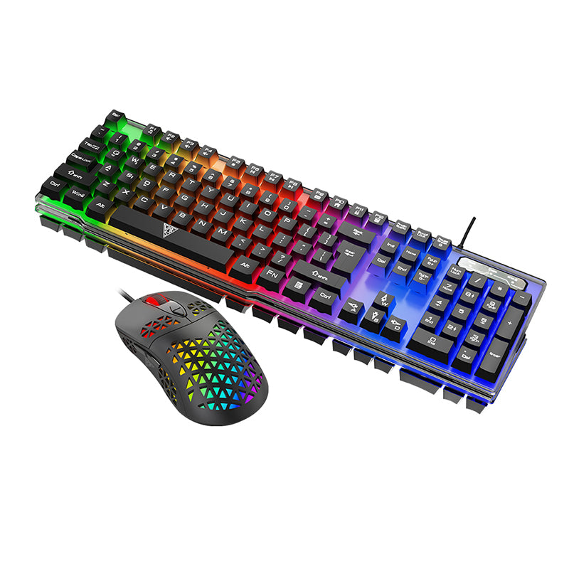 Cheap Slim Teclado Laser 104Key Rgb Backlight Electronic Wired Metal Combo