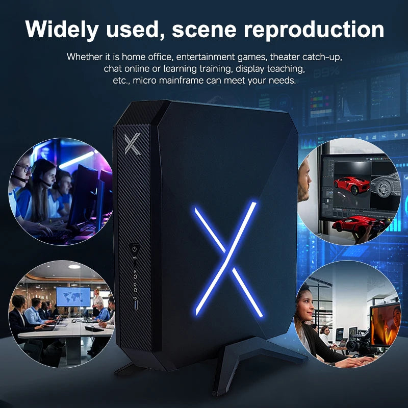 Mini Desktop PC for Gaming Industrial Data Processing VGA Display Output