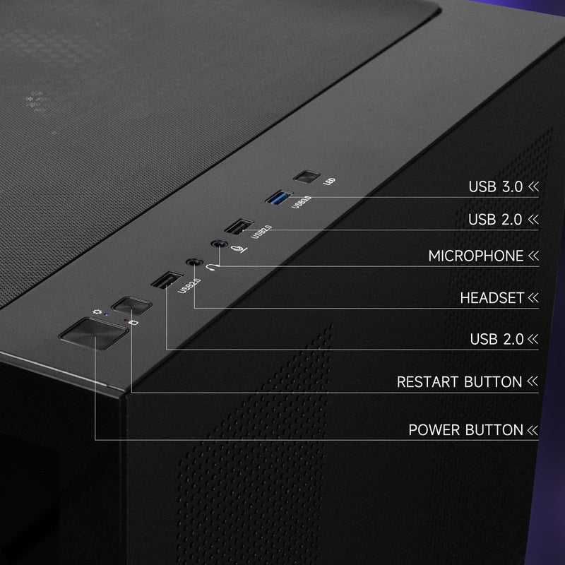 IPASON Gaming Desktop AMD Ryzen 5 5600GT (Beats Intel 10th-gen i7 & Lo