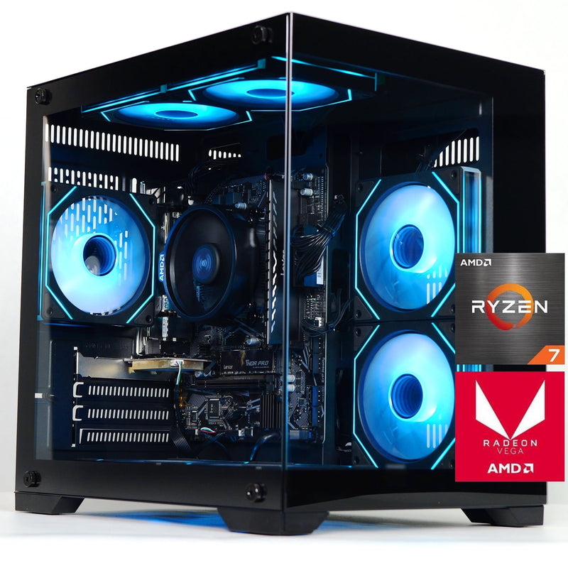 ICEWOLF Gaming Desktop PC AMD Ryzen 7 5700G Radeon Vega graphics,16GB