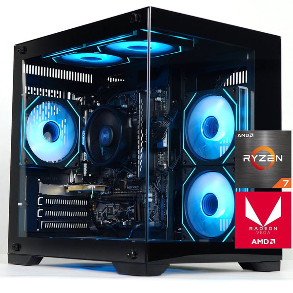 ICEWOLF Gaming Desktop PC AMD Ryzen 7 5700G Radeon Vega graphics,16GB
