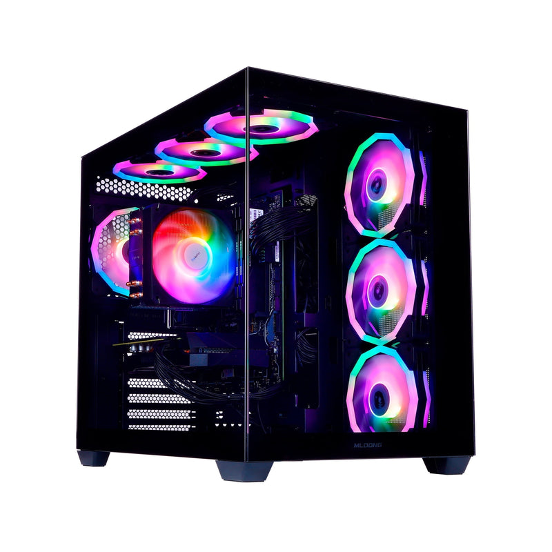 MLOONG PC Gamer Gaming Desktop, AMD Ryzen 5 5500, Radeon RX 6600 8GB,