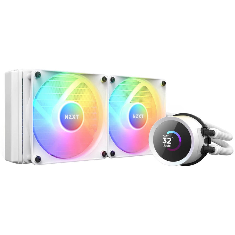 NZXT Kraken RGB 240mm - RL-KR240-W1- AIO RGB CPU Liquid Cooler - LCD D
