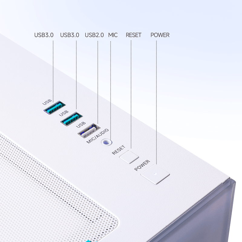 MLOONG PC Gamer Gaming Desktop, AMD Ryzen 5 5500, Radeon RX 6600 8GB,