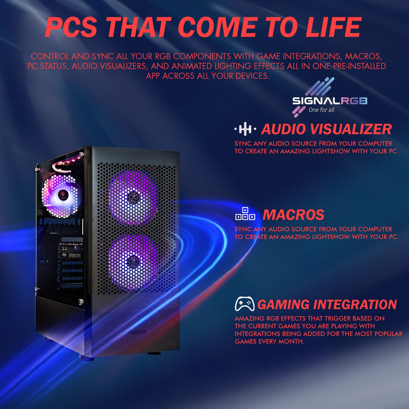 Gigatech Gaming Apollo 5 Gaming PC Desktop Bundle - Ryzen 5 5500, RTX