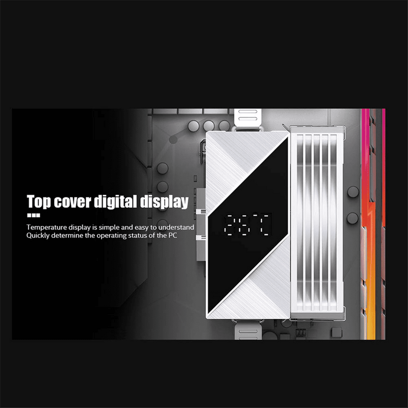 KF200 CPU Cooler ARGB Quiet Fan 2 Heat Pipes Air Radiator for FM1/FM2/