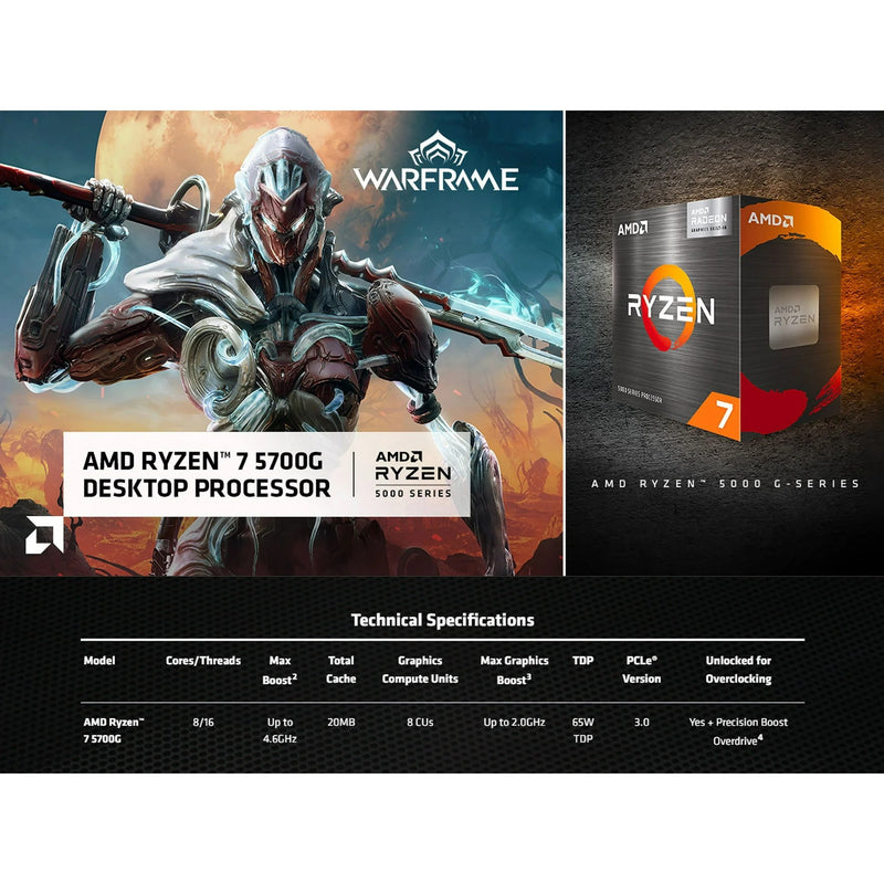 ICEWOLF Gaming Desktop PC AMD Ryzen 7 5700G Radeon Vega graphics,16GB