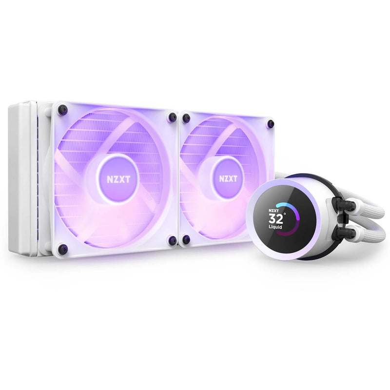 NZXT Kraken RGB 240mm - RL-KR240-W1- AIO RGB CPU Liquid Cooler - LCD D