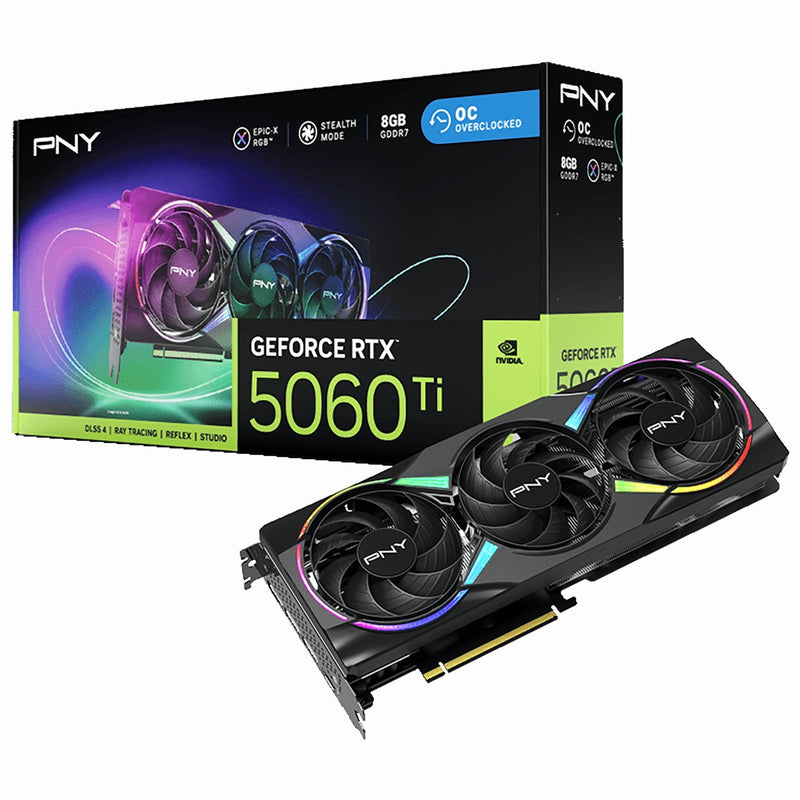 PNY NVIDIA GeForce RTX™ 5060 Ti Epic-X™ ARGB OC Triple Fan, Graphi