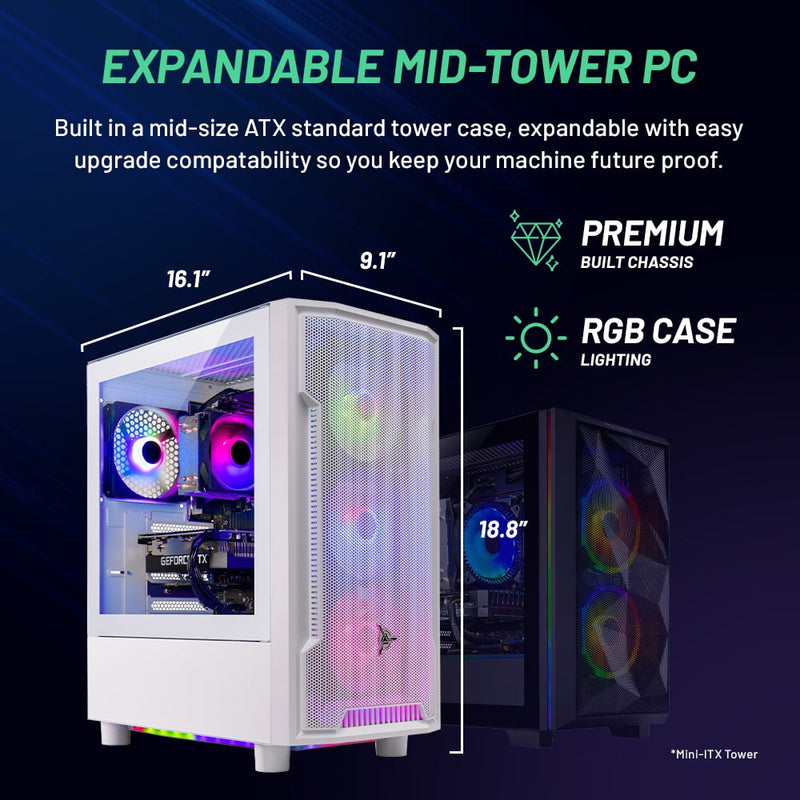 Skytech Archangel Gaming PC Desktop Intel Core i5 14400F NVIDIA GeForc