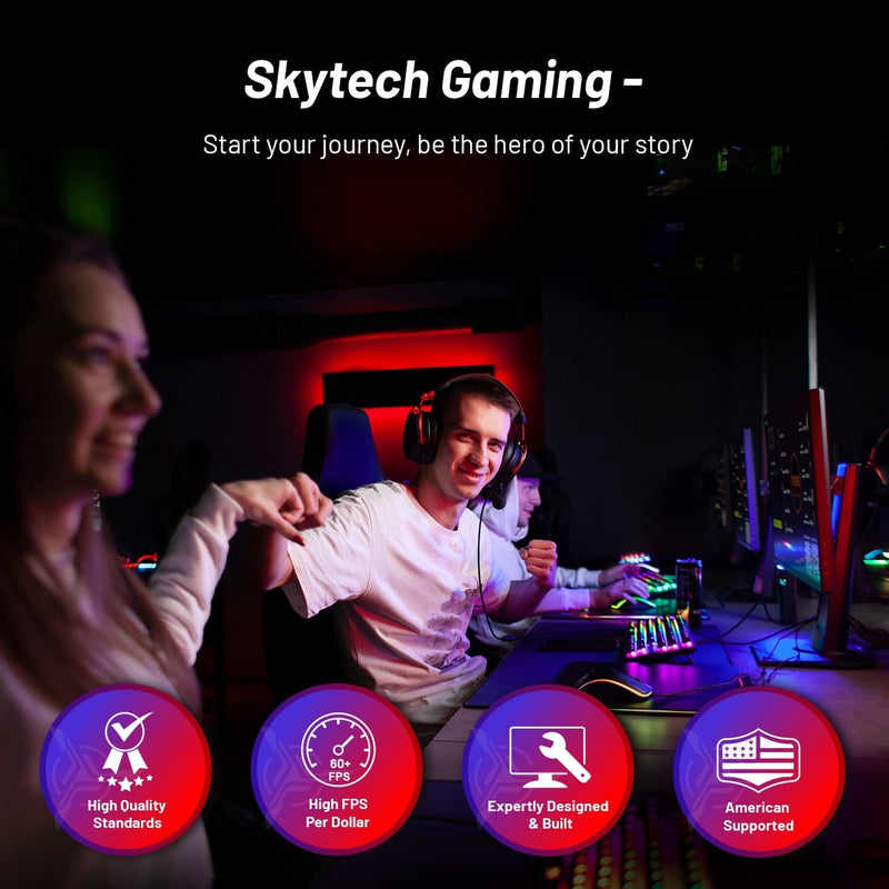 Skytech Archangel Gaming PC Desktop Intel Core i5 14400F NVIDIA GeForc